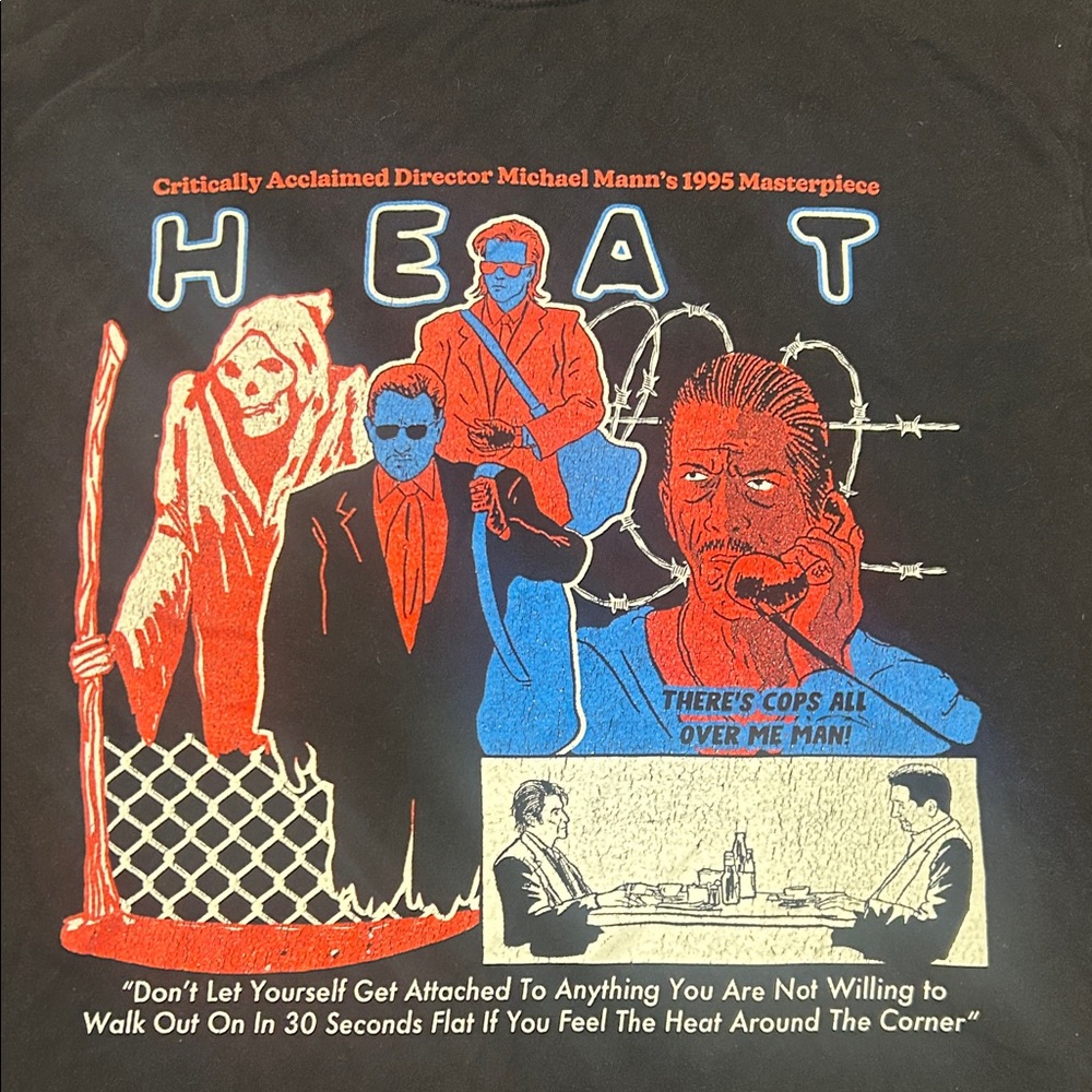 “I AM A COWBOY” HEAT movie t-shirt front and back design, by Boss Dog